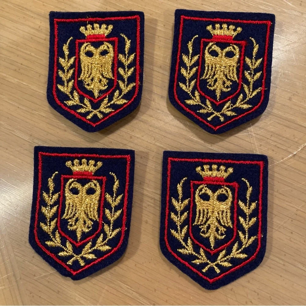 Vintage Military Patches/Emblems sew on. Set of 4: ‘sew on’ Patches. Navy.